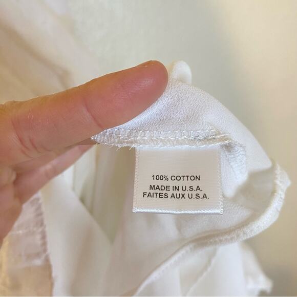 MISA Lilian Dress in White Tassel Ruffle Size Medium Boho Summer - Picture 8 of 11